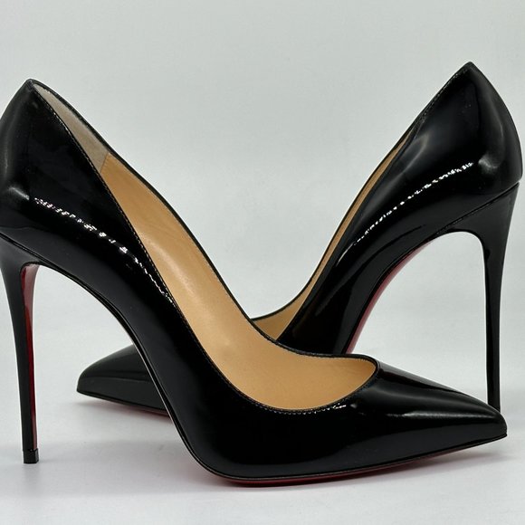 Christian Louboutin PIGALLE FOLLIES 100 Patent Leather Heels Pumps Shoes - Picture 10 of 16